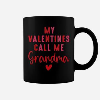 My Valentines Call Me Grandma Cute Valentines Day Love Coffee Mug - Monsterry