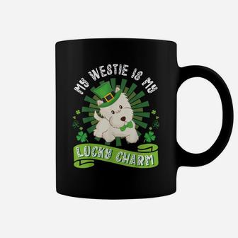 My Westie Dog Is My Lucky Charm Happy St Patrick Day Dad Mom Coffee Mug | Crazezy CA