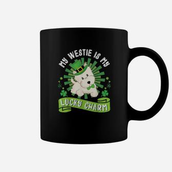 My Westie Dog Is My Lucky Charm Happy St Patrick Day Dad Mom Coffee Mug - Monsterry DE