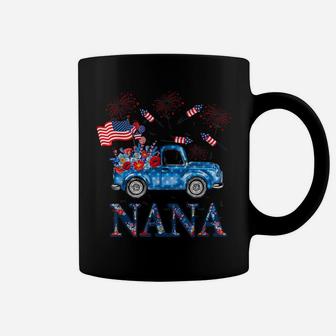 Nana Flower Truck American Flag 4Th July Independence Day Coffee Mug | Crazezy