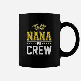Nana Pit Crew Hosting Car Race Birthday Party Coffee Mug | Crazezy