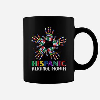 National Hispanic Heritage Month All Countries Flower Hands Coffee Mug | Crazezy