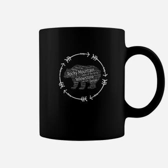 National Parks With Bear And All 59 National Parks Coffee Mug - Thegiftio UK
