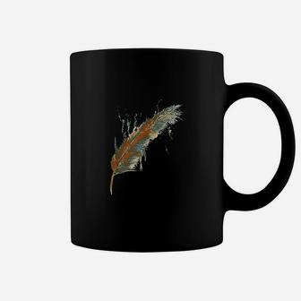 Native American Indian Watercolor Art Colorful Feather Coffee Mug | Crazezy UK