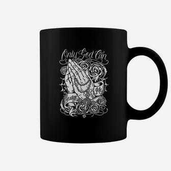 Navy Only God Can Judge Me Coffee Mug | Crazezy