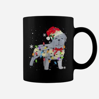 Neapolitan Mastiff Dog Christmas Light Xmas Mom Dad Gifts Coffee Mug | Crazezy
