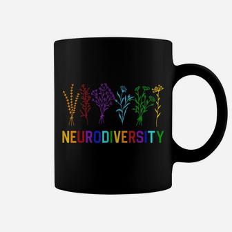 Neurodiversity Autism Awareness Adhd Rainbow Flower Autistic Coffee Mug | Crazezy