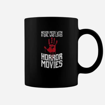 Never Mess With Horror Movie Girl Zombie Hand Coffee Mug | Crazezy DE