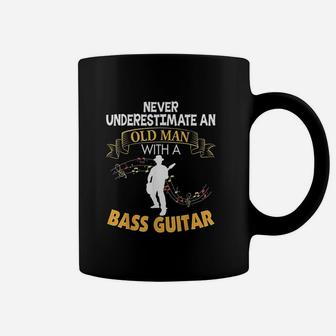 Never Underestimate An Old Man With A Bass Guitar Coffee Mug | Crazezy DE