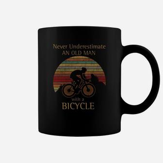 Never Underestimate An Old Man With A Bicycle Coffee Mug - Thegiftio UK