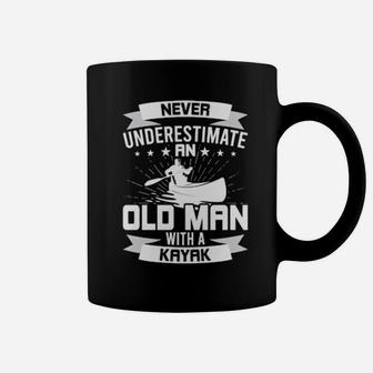 Never Underestimate An Old Man With A Kayak Coffee Mug - Monsterry