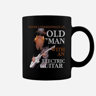 Never Underestimate An Old Man With An Electric Guitar Coffee Mug - Monsterry DE