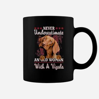 Never Underestimate An Old Woman With A Vizsla Coffee Mug - Monsterry