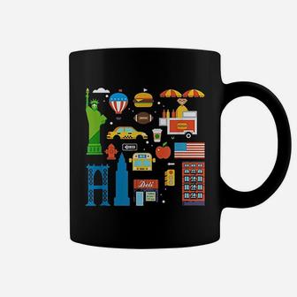 New York City Ny Icons Souvenir Travel Coffee Mug - Thegiftio UK
