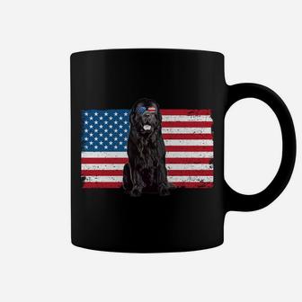 Newfie Dad American Flag Newfoundland Dog Lover Owner Funny Coffee Mug | Crazezy