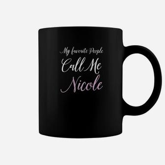 Nicole Name Personalized Girls Women Cute Pink Gift Coffee Mug - Thegiftio UK