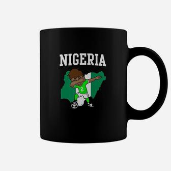 Nigeria Soccer Boy Nigerian Dabbing Football Coffee Mug | Crazezy