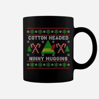 Ninny Muggins Cotton Headed Funny Christmas Elf Holiday Coffee Mug | Crazezy CA