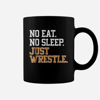 No Eat Sleep Just Wrestle Repeat Coffee Mug | Crazezy