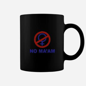 No Maam Adjustable Trucker Hat Mesh Coffee Mug | Crazezy