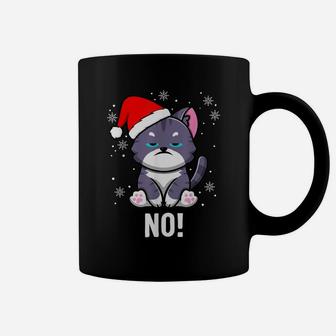 No Merry Christmas Funny Cat Pet Lovers Coffee Mug | Crazezy UK