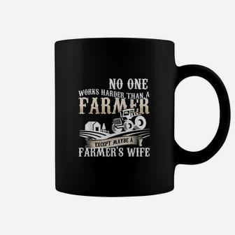 No One Works Harder Than A Farmer Coffee Mug | Crazezy