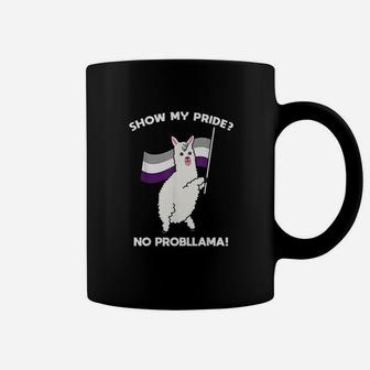No Probllama Asexual Llama Pride Flag Lgbtq Cool Lgbt Gift Coffee Mug | Crazezy