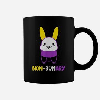 Non-Bunary Non Binary Genderqueer Pride Flag Bunny Coffee Mug | Crazezy UK