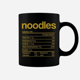 Noodles Nutrition Facts Funny Thanksgiving Christmas Food Coffee Mug | Crazezy DE