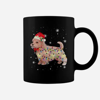 Norfolk Terrier Dog Christmas Light Xmas Mom Dad Gifts Coffee Mug | Crazezy
