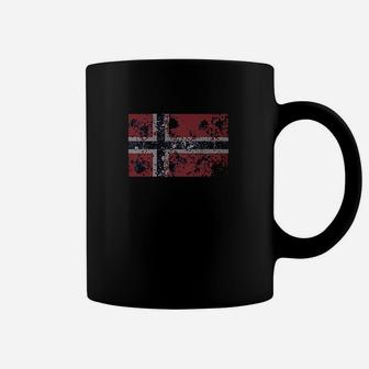 Norway Flag Faded Abstract Norwegian Flag Coffee Mug | Crazezy