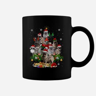 Norwegian Elkhound Christmas Tree Lights Funny Dog Xmas Gift Sweatshirt Coffee Mug | Crazezy