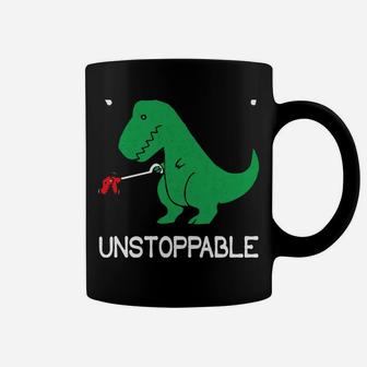 Now I'm Unstoppable - Funny T-Rex Dinosaur Coffee Mug | Crazezy CA