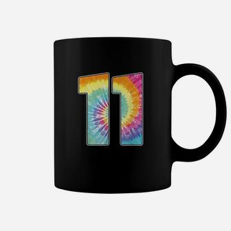 Number 11 Team Event Or 11Th Birthday Tie Dye Gift Coffee Mug | Crazezy UK