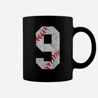Number 9 Vintage 9Th Birthday Baseball Lover 9 Years Old Coffee Mug | Crazezy UK