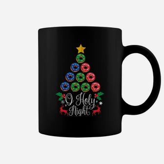 O Holy Night Funny Christmas Donut Pun Gift Xmas Tree Coffee Mug | Crazezy UK