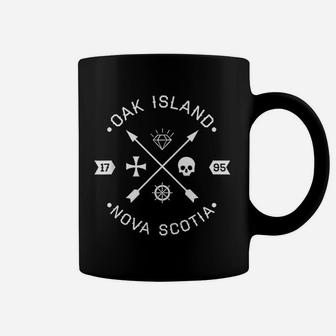 Oak Island Nova Scotia Arrows And Skulls Gift White Coffee Mug - Thegiftio