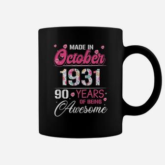 October Girls 1931 Birthday Gift 90 Years Old Made In 1931 Coffee Mug | Crazezy