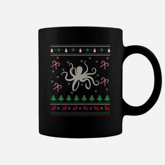 Octopus Lover Xmas Gift Ugly Octopus Christmas Sweatshirt Coffee Mug | Crazezy