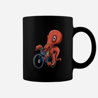Octopus On Bicycle Octopus Riding Bicycle Coffee Mug | Crazezy CA