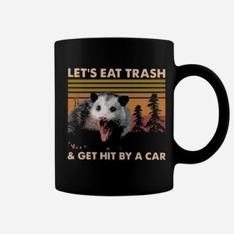 Official Let's Eat Trash And Get Hit By A Car Vintage Coffee Mug - Monsterry UK