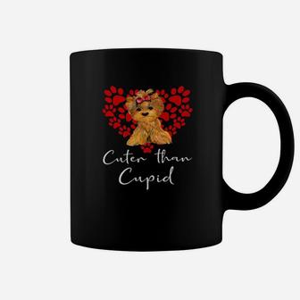 Official Yorkshire Terrier Dog Than Cupid Valentines Day Coffee Mug - Monsterry UK
