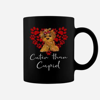 Official Yorkshire Terrier Dog Than Cupid Valentines Day Yorki Coffee Mug - Monsterry