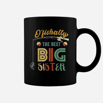 Ofishally The Best Big Sister Cute Girls Fishing Gift Kids Coffee Mug | Crazezy CA