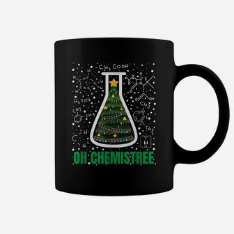 Oh Chemistree Chemistry Teacher Ugly Science Merry Christmas Coffee Mug | Crazezy