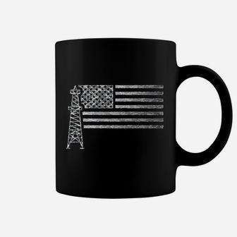 Oilfield Worker American Flag Coffee Mug - Thegiftio UK