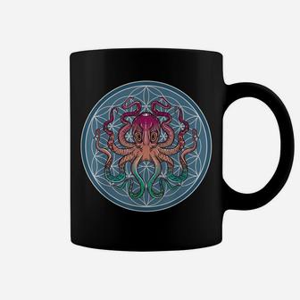 Oktopus Kraken Squid Flower Of Life From Perfect Circles Coffee Mug | Crazezy