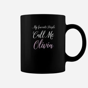 Olivia Name Personalized Girls Women Cute Pink Gift Coffee Mug - Thegiftio UK