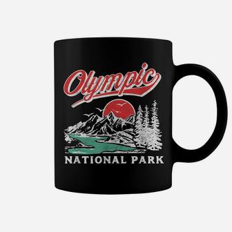 Olympic National Park Retro 80'S Mountains Graphic Coffee Mug | Crazezy UK