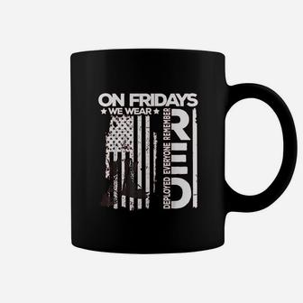 On Friday We Wear Red Veteran Coffee Mug | Crazezy UK